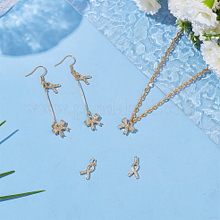 8 шт. 2 стиля латунных подвесок с микропаве из кубического циркония&nbsp;KK-AR0004-60