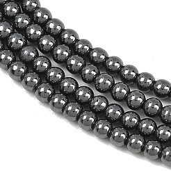合成磁気無しヘマタイトビーズ連売り  スムーズなラウンド  グレード5 A  2mm  穴：0.6mm  約184個/連  16.54''（42センチメートル）&nbsp;GG-CBAB93D-B01-2mm