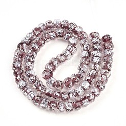 Светящиеся стеклянные бусины ручной работы из серебряной фольги&nbsp;FOIL-N029-02B-04