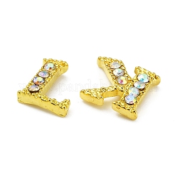 Кабошоны из сплава золота со стразами и буквами для ногтей&nbsp;MRMJ-S047-023-M