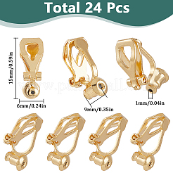 Латунные клипсы серьги FIND-SC0013-11G