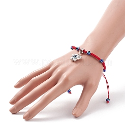 Braccialetto con ciondolo in lega di loto&nbsp;BJEW-JB08485