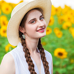 6 пара серег-кластеров из натуральных смешанных драгоценных камней в 6 стилях EJEW-AN0004-78