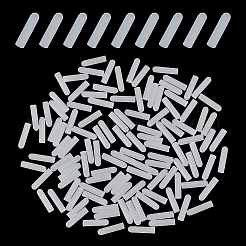 シリコンニードルシーリングプラグ150個  保護カバー  ホワイトスモーク  15x3.5mm  内径：0.5mm  150個/セット&nbsp;SIL-BC0001-12C