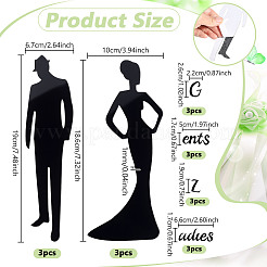 3 мешок акриловых вывесок AJEW-NB0007-19