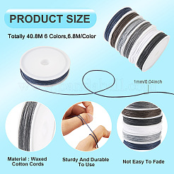 40.8 м двухцветных вощеных хлопковых шнуров&nbsp;YC-TA0001-07C