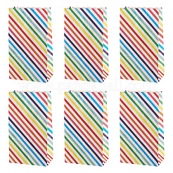 12 sachet à bonbons rectangulaire en papier aux couleurs de l'arc-en-ciel&nbsp;ABAG-TA0002-34B