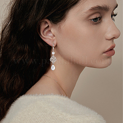 5 пара 925 сережек с застежкой-русалкой из стерлингового серебра&nbsp;STER-BBC0008-53