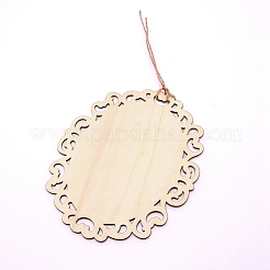 Ovale Tafel aus Naturholz&nbsp;HJEW-WH0014-06