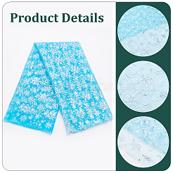 Nylonnetzstoff mit Schneeflockenmuster&nbsp;DIY-WH0581-11C