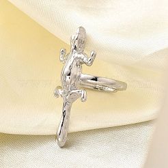 Регулируемые латунные кольца для пальцев для женщин RJEW-B114-02P