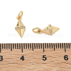 Pendentifs en laiton Shegrace avec micro-pavé de zircone cubique transparente&nbsp;XGRQ3D851-485G