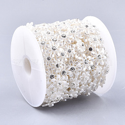 Абс пластика имитация жемчуга бисером отделка гирляндой AJEW-S073-33