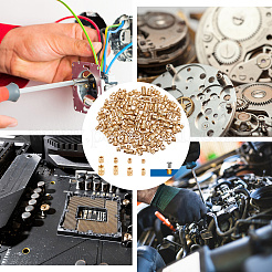 170 шт. 8-х видов латунных метрических резьбовых вставок для пластиковой термоусадочной вставки DIY-CP0007-35