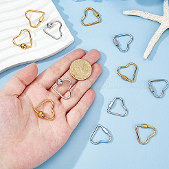 12 шт. 6-х стилистический карабин из нержавеющей стали с винтовым креплением&nbsp;STAS-HS0001-62