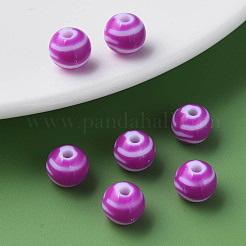 Perles acryliques à rayures opaques&nbsp;MACR-S373-27D-02