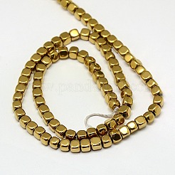 Гальванизировать немагнитных синтетический гематит бисер пряди G-J172-2x2mm-07