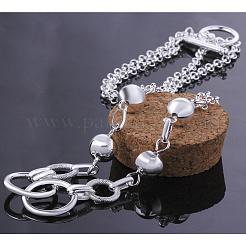 Braccialetti di collegamento ad anello in ottone squisiti per le donne&nbsp;BJEW-BB08951