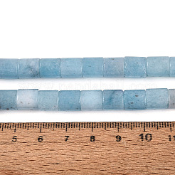 染め加工天然石ホワイトジェイドビーズ連売り  コラム  空色  8x8~10mm  穴：0.9~1.2mm  約42~44個/連  14.37~15.35インチ（36.5~39cm）&nbsp;G-Q606-77A-04