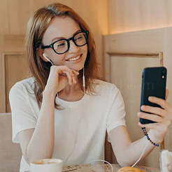 Круглая цепочка с драгоценными камнями и сглазом лэмпворк HJEW-AB00365