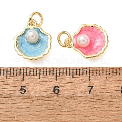 Ciondoli smaltato in ottone&nbsp;KK-CBA0009-17G
