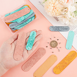 56 комплект из 4-х этикеток из искусственной кожи FIND-OC0003-72