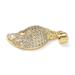 Латунные микропаве прозрачные подвески с фианитом KK-L257-02G-02