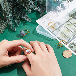 4 шт. регулируемые латунные компоненты кольца на палец KK-NB0002-57