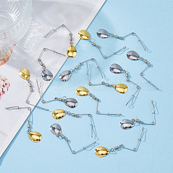 50 шт. 2-х цветный крючок из нержавеющей стали 304 HJEW-FH00023