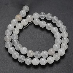 Нити бусин из натурального белого нефрита G-L642-B01-8mm