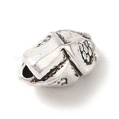 Сплавочные овальные бусины тибетского стиля &nbsp;TIBEB-L007-02AS