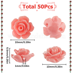 50 шт. синтетические коралловые бусины CORA-SC0001-02