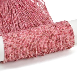 Природные родонит бисер нитей&nbsp;G-RM2025-B35-2mm-C