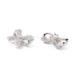 Micro Pave Bijoux de zircone cubique en laiton de placage en râtelier&nbsp;X-ZIRC-C026-02P