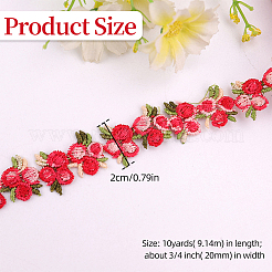 Жаккардовая лента из полиэстера с цветами FABR-PW0001-248B