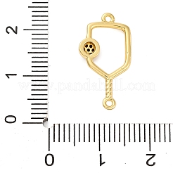 Messing-Anhänger mit schwarzem Emaille&nbsp;KK-NH0005-02G