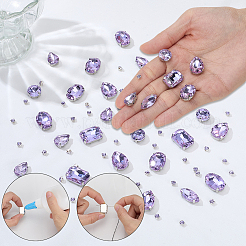 156 pièces 7 styles cousus sur strass&nbsp;DIY-SP0007-30G