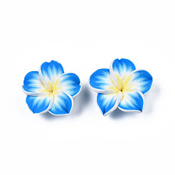 Perles de plumeria 3D en pâte polymère manuelles&nbsp;CLAY-Q192-30mm-05