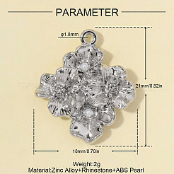 Zinklegierung mit Kristall-Strass-Anhängern&nbsp;RB-OY001-91P