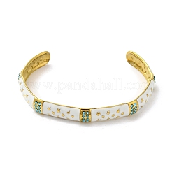 304 brazalete abierto esmaltado de acero inoxidable.&nbsp;BJEW-Z063-01A