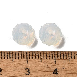 ガラス k9 ガラス  模造オーストリアクリスタルビーズ  多面カット  ロンデル  ホワイト  8x6mm  穴：1mm&nbsp;GLAA-H024-09A-03