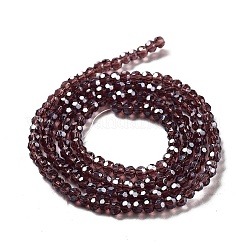 Chapelets de perles en verre transparent électrolytique&nbsp;LS-EGLA-A035-T3mm-A13