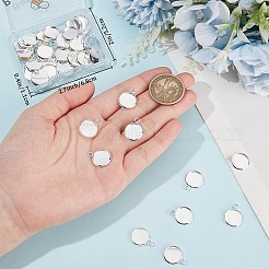 50 шт. подвески из нержавеющей стали 304 с оправой в виде кабошона&nbsp;STAS-BBC0005-16