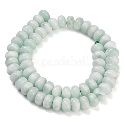 天然ガラスビーズ連売り  ロンデル  アクア  10.5~11x5.5~6.5mm  穴：1mm  約71個/連  15.55''（39.5センチメートル）&nbsp;GG-CBA007A-A02-B01