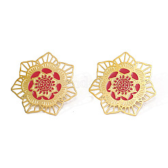 Boucles d'oreilles à tige en acier inoxydable 304 et émail&nbsp;WGBC617-02