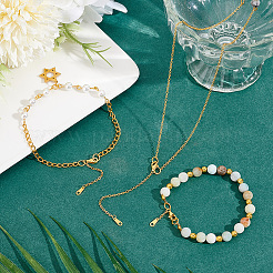 1 комплект s925 наборы удлинителей цепочек из стерлингового серебра DIY-GO0002-29G