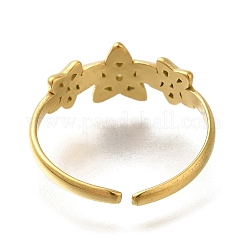 Ионное покрытие (ip) 304 нержавеющая сталь открытые манжетные кольца компоненты RJEW-U017-13G