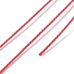 ラウンドワックスドポリエステルコード  ツイストコード  レッド  1mm  約49.21ヤード（45m）/ロール&nbsp;YC-C001-01A-15