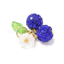 Colgantes de cereza con rhinestone de arcilla polimérica hechos a mano&nbsp;PALLOY-JF03868-02