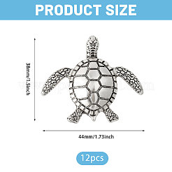 12 pièce de revers en alliage de tortue rose pour vêtements de sac à dos&nbsp;JEWB-CA0001-88AS
